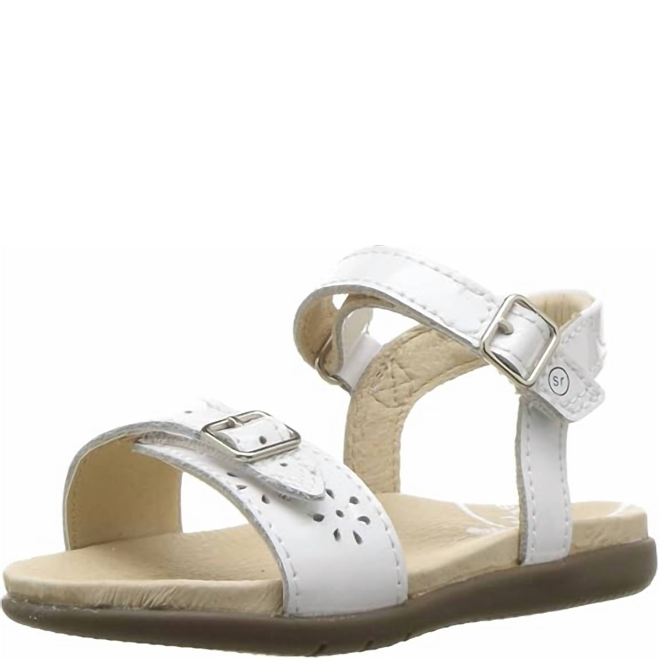 New Stride Rite Girls Roxana Sandal In White